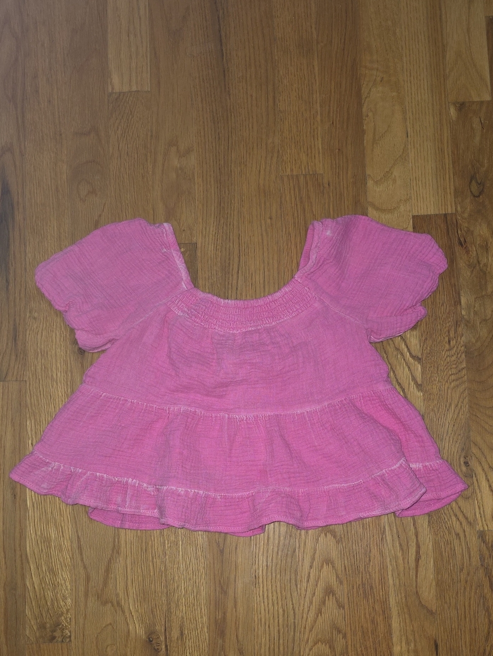 Hayden Girls  Pink Ruffle Tiered Peplum Top